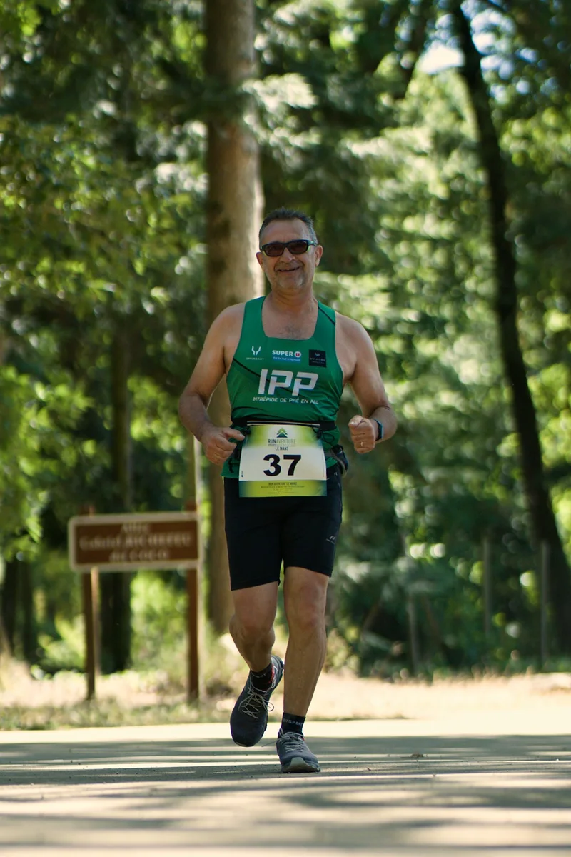 Runner with bib 37