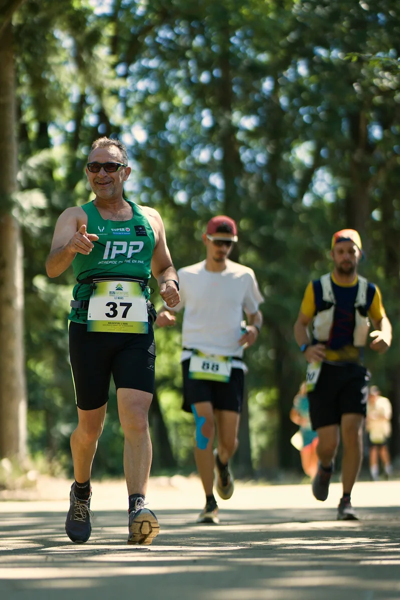Runner with bib 37, among other runners